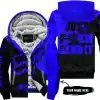 Just Fckn Send It – 3d All Over Printed – Fox Racing Girl – Blue - Fleece Zip Hoodie