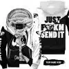 Just Fkcn Send It - 3d All Over Printed - Thor Racing - Fleece Zip Hoodie
