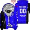 Limited Edition - Custom Name Motocrocss V2 - Fly Racing Blue - Fleece Zip Hoodie
