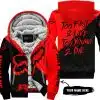 Too Fast To Live Too Young To Die – 3d All Over Printed – Fox Racing Girl – Red - Fleece Zip Hoodie