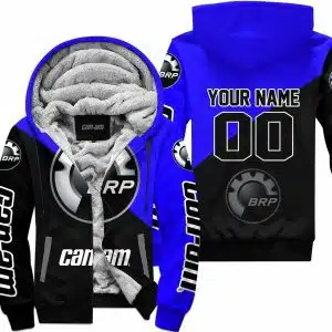Premium Gift - Custom Name - Can-Am - Blue - Fleece Zip Hoodie