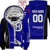 Limited Edition - Custom Name Motocrocss V2 - Husqvarna Navy - Fleece Zip Hoodie