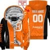 Limited Edition - Custom Name Motocrocss V2 - Husqvarna Orange - Fleece Zip Hoodie