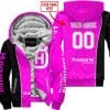 Limited Edition - Custom Name Motocrocss V2 - Husqvarna Pink - Fleece Zip Hoodie