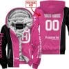 Limited Edition - Custom Name Motocrocss V2 - Husqvarna Pink 1 - Fleece Zip Hoodie