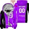 Limited Edition - Custom Name Motocrocss V2 - Husqvarna Purple - Fleece Zip Hoodie