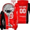 Limited Edition - Custom Name Motocrocss V2 - Husqvarna Red - Fleece Zip Hoodie