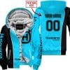 Limited Edition - Custom Name Motocrocss V2 - Husqvarna Sky Blue - Fleece Zip Hoodie