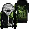 Premium Just Fckn Gonna Send It - Custom Name - Husqvarna - Green 1 Black - Fleece Zip Hoodie