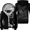 Premium Just Fckn Gonna Send It - Custom Name - Husqvarna - Grey Black - Fleece Zip Hoodie