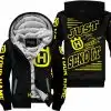 Premium Just Fckn Gonna Send It - Custom Name - Husqvarna - Yellow Black - Fleece Zip Hoodie