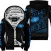Premium Just Fckn Gonna Send It - Custom Name - Polaris - Blue Black - Fleece Zip Hoodie