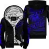 Premium Just Fckn Gonna Send It - Custom Name - Fox Racing - Blue Black - Fleece Zip Hoodie