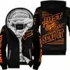 Premium Just Fckn Gonna Send It - Custom Name - Fox Racing - Orange Black - Fleece Zip Hoodie