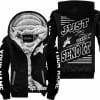 Premium Just Fckn Gonna Send It - Custom Name - Alpinestars - White Black - Fleece Zip Hoodie