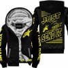 Premium Just Fckn Gonna Send It - Custom Name - Alpinestars - Yellow Black - Fleece Zip Hoodie