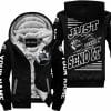 Premium Just Fckn Gonna Send It - Custom Name - Ski Doo - White Black - Fleece Zip Hoodie