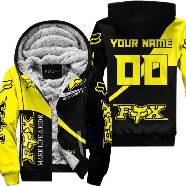 Make Life A Ride Just Send It – Rockstar Energy - Fleece Zip Hoodie