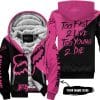 Too Fast To Live Too Young To Die – 3d All Over Printed – Fox Racing Girl – Pink 1 - Fleece Zip Hoodie