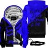 Too Fast To Live Too Young To Die – 3d All Over Printed – Fox Racing Girl – Blue - Fleece Zip Hoodie