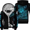 Premium Just Fckn Gonna Send It - Custom Name - Fox Racing - Sky Blue Black - Fleece Zip Hoodie