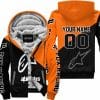 Premium Gift - Custom Name - Alpinestars - Orange - Fleece Zip Hoodie