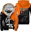 Premium Gift - Custom Name - Alpinestars - Orange - Fleece Zip Hoodie