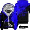 Too Fast To Live Too Young To Die - 3d All Over Printed - Fly Racing Blue - Fleece Zip Hoodie