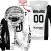 Limited Edition - Custom Name Motocrocss V2 - Husqvarna White - Fleece Zip Hoodie