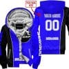 Limited Edition - Custom Name Motocrocss V2 - Sea Doo - Blue - Fleece Zip Hoodie