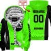 Limited Edition - Custom Name Motocrocss V2 - Sea Doo – Green - Fleece Zip Hoodie