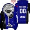 Limited Edition - Custom Name Motocrocss V2 - Ski Doo - Navy - Fleece Zip Hoodie