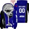 Limited Edition - Custom Name Motocrocss V2 - Ski Doo - Navy - Fleece Zip Hoodie