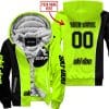 Limited Edition - Custom Name Motocrocss V2 - Ski Doo - Neon - Fleece Zip Hoodie