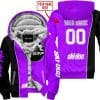 Limited Edition - Custom Name Motocrocss V2 - Ski Doo - Purple - Fleece Zip Hoodie