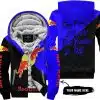 Too Fast To Live Too Young To Die - 3d All Over Printed - Red Bull - Fleece Zip Hoodie