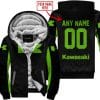 Custom Name Racing - Limited Edition - Kawasaki - Green - Fleece Zip Hoodie