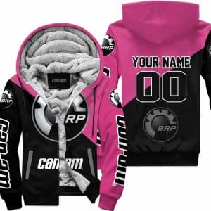 Premium Gift - Custom Name - Can-Am - Pink 1 - Fleece Zip Hoodie