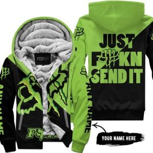 Just Fkcn Send It - 3d All Over Printed - Fox Racing & Monster Energy - Fleece Zip Hoodie