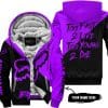Too Fast To Live Too Young To Die – 3d All Over Printed – Fox Racing Girl – Purple - Fleece Zip Hoodie