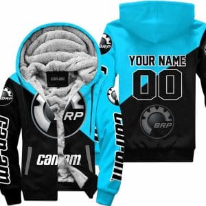 Premium Gift - Custom Name - Can-Am - Sky Blue - Fleece Zip Hoodie
