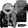 Too Fast To Live Too Young To Die - 3d All Over Printed - Husqvarna Grey -  Fleece Zip Hoodie