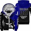 Premium Gift - Custom Name - Fly Racing - Navy - Fleece Zip Hoodie