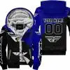 Premium Gift - Custom Name - Fly Racing - Navy - Fleece Zip Hoodie