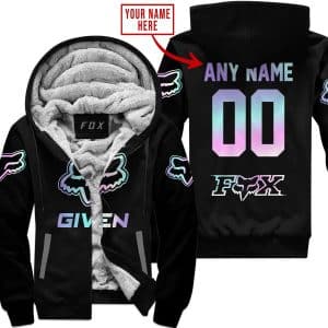Zero Fox Given  -  Limited Edition  -  Fox Racing  -  Black - Fleece Zip Hoodie
