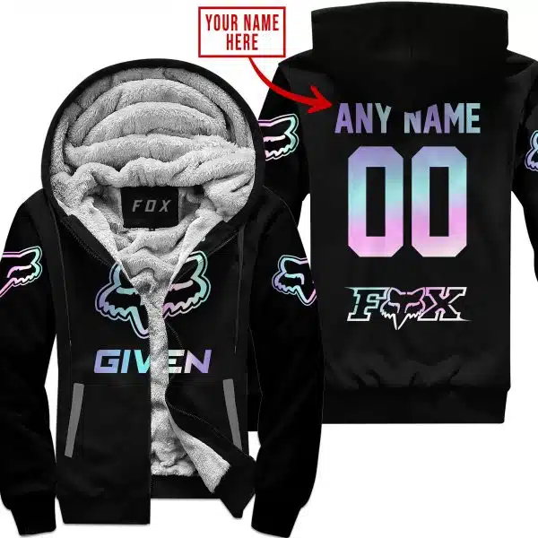 Zero Fox Given  -  Limited Edition  -  Fox Racing  -  Black - Fleece Zip Hoodie