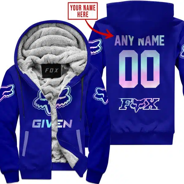 Zero Fox Given  -  Limited Edition  -  Fox Racing  -  Navy - Fleece Zip Hoodie