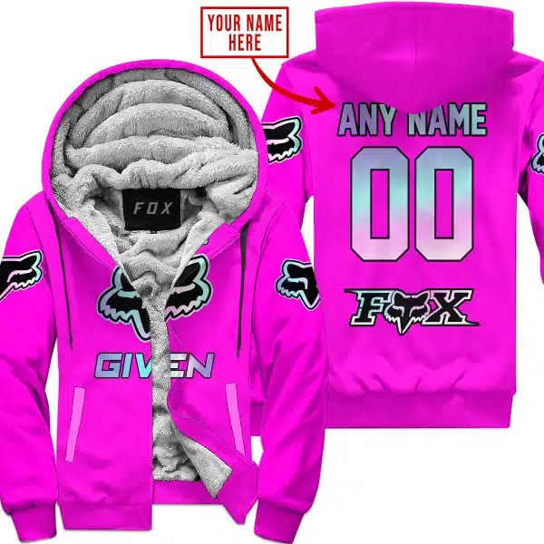 Zero Fox Given  -  Limited Edition  -  Fox Racing  -  Pink - Fleece Zip Hoodie