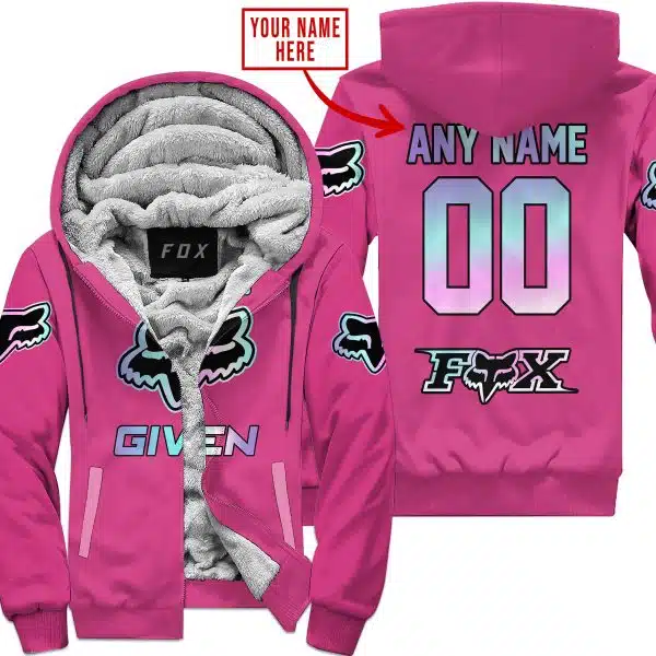 Zero Fox Given  -  Limited Edition  -  Fox Racing  -  Pink 1 - Fleece Zip Hoodie