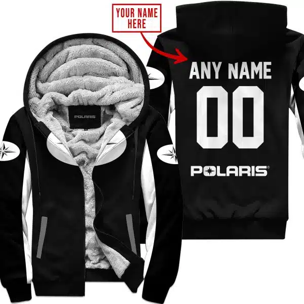 Custom Name Racing - Limited Edition - Polaris - White - Fleece Zip Hoodie